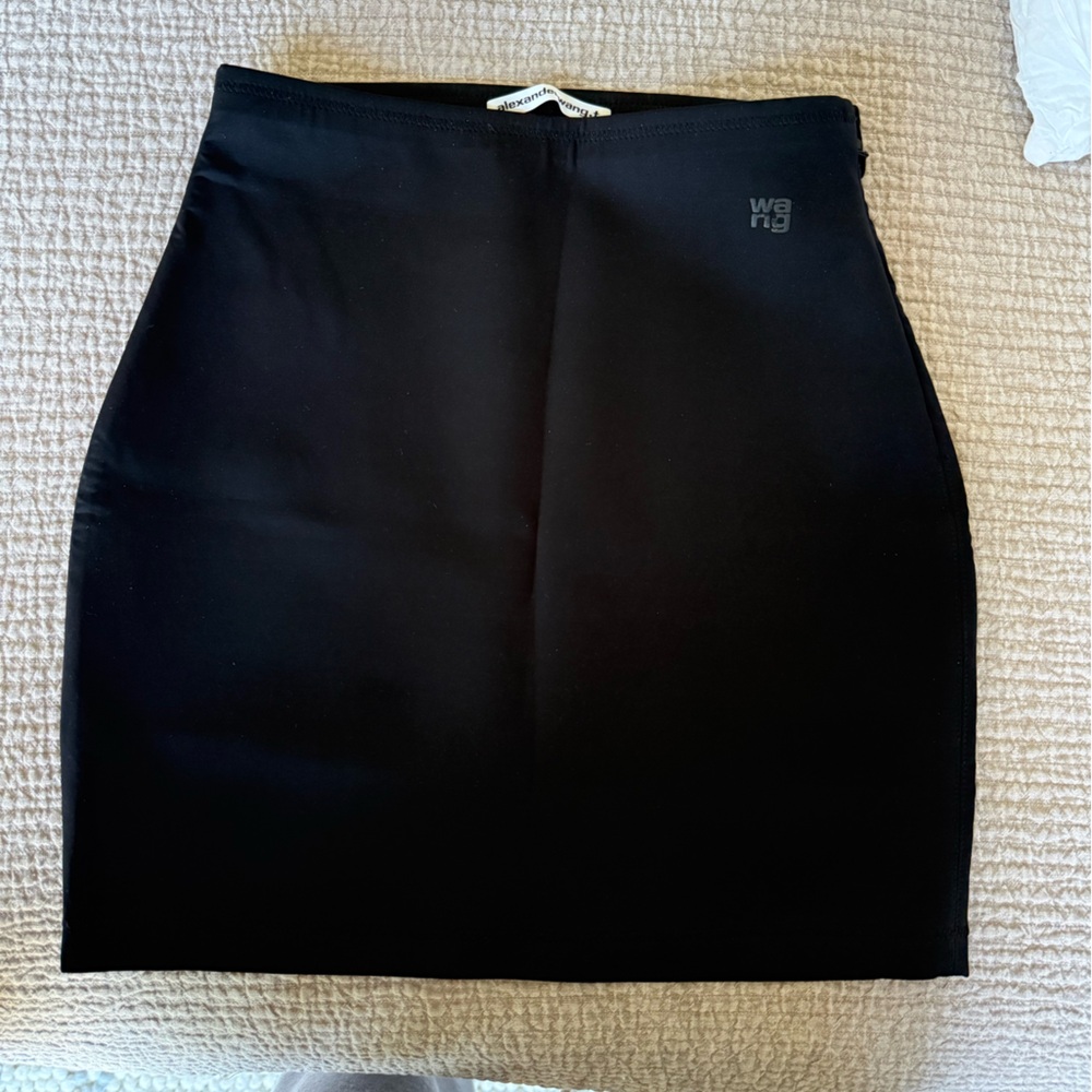 Wang Black Stretch Pencil Skirt